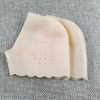 1Pair Silicone Feet Care Socks Anti-Cracking Moisturizing Gel Heel Thin Socks Lace Heel Cover with Hole Foot Skin Care Protector