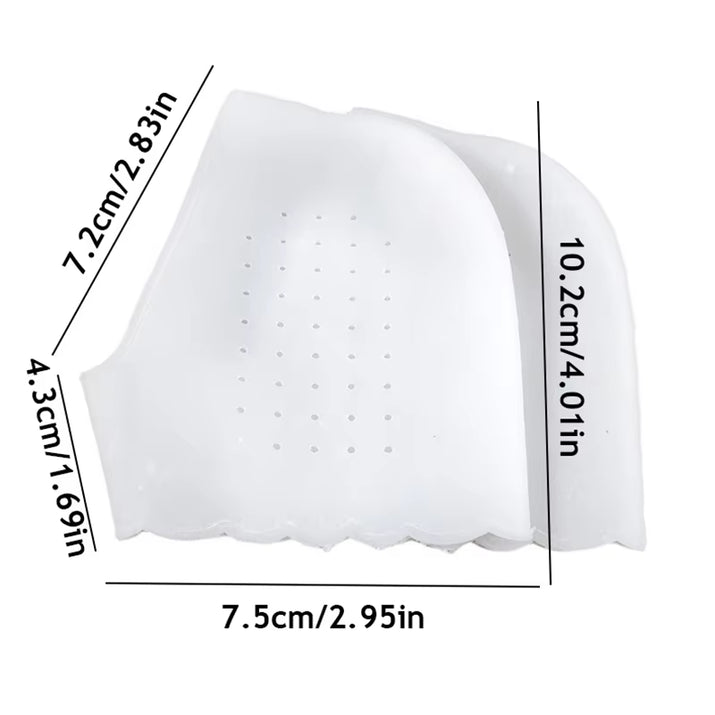 1Pair Silicone Feet Care Socks Anti-Cracking Moisturizing Gel Heel Thin Socks Lace Heel Cover with Hole Foot Skin Care Protector