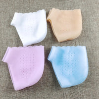 1Pair Silicone Feet Care Socks Anti-Cracking Moisturizing Gel Heel Thin Socks Lace Heel Cover with Hole Foot Skin Care Protector
